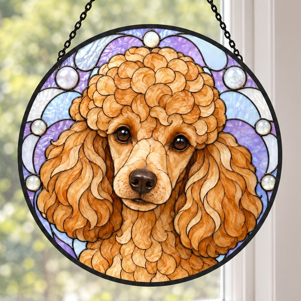 Stained Glass Suncatcher – Poodle