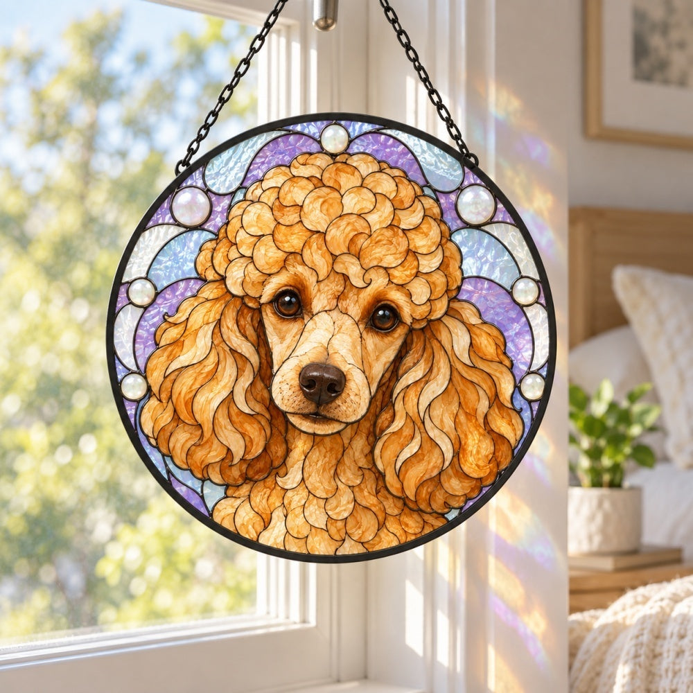 Stained Glass Suncatcher – Poodle
