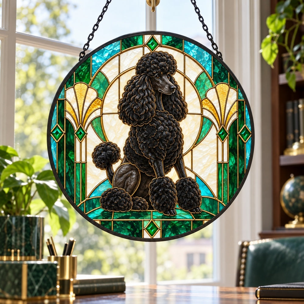 Stained Glass Suncatcher – Poodle