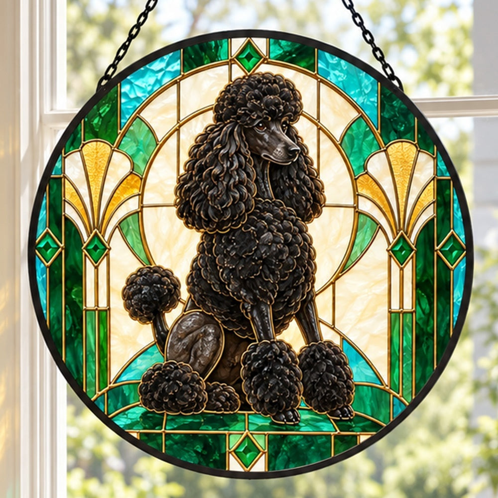 Stained Glass Suncatcher – Poodle
