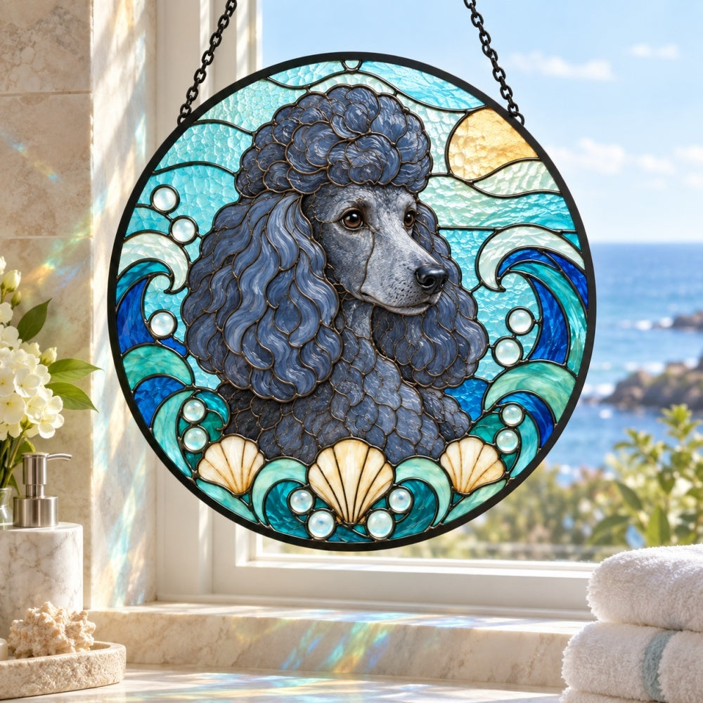 Stained Glass Suncatcher – Poodle