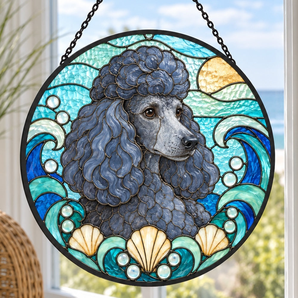 Stained Glass Suncatcher – Poodle
