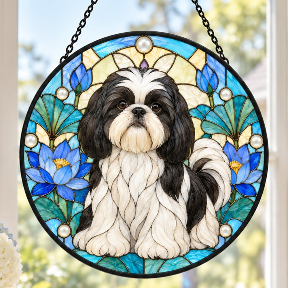 Stained Glass Suncatcher – Shih Tzu