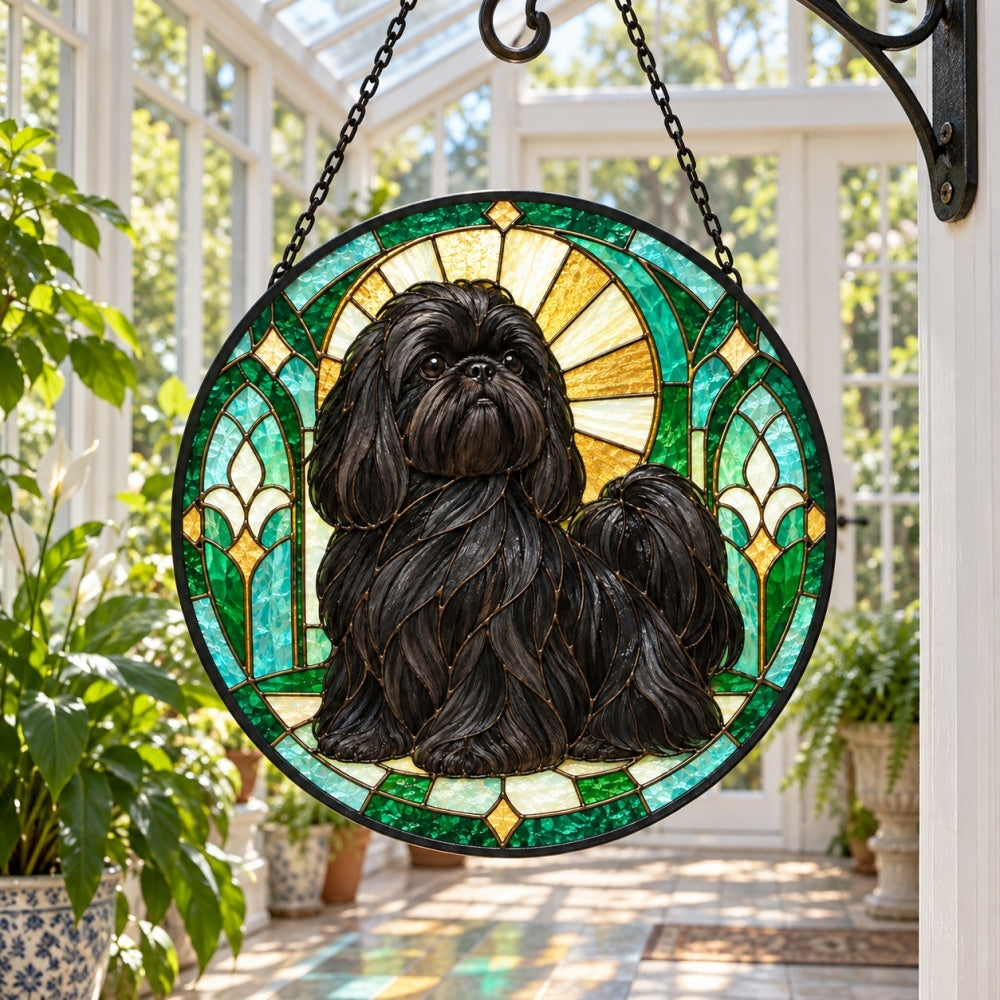 Stained Glass Suncatcher – Shih Tzu
