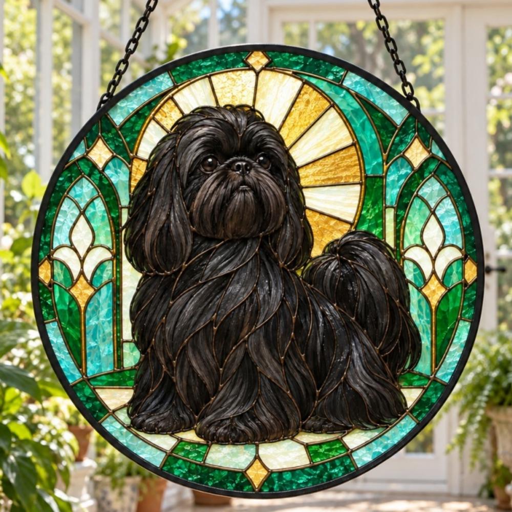 Stained Glass Suncatcher – Shih Tzu