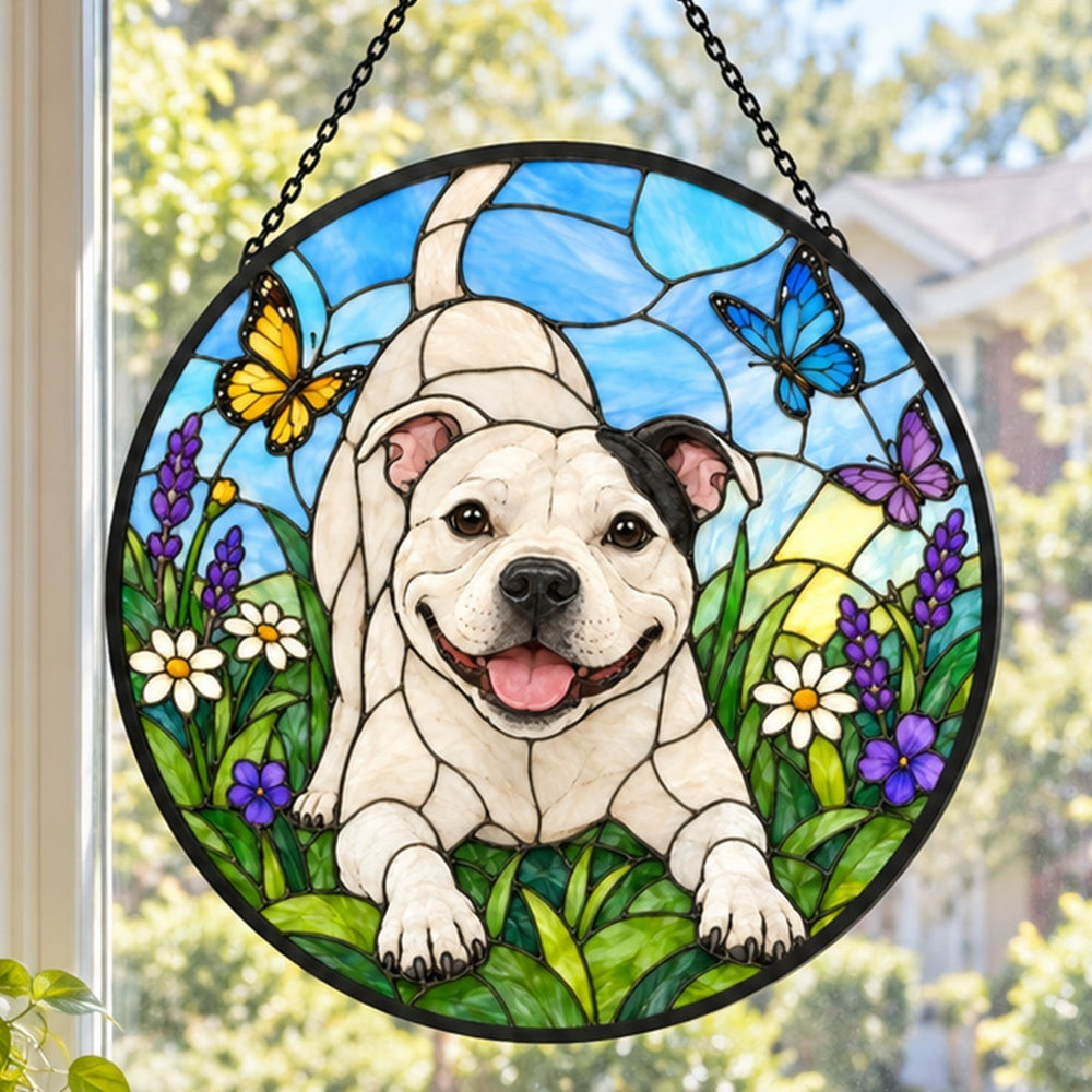 Stained Glass Suncatcher – Staffordshire Bull Terrier