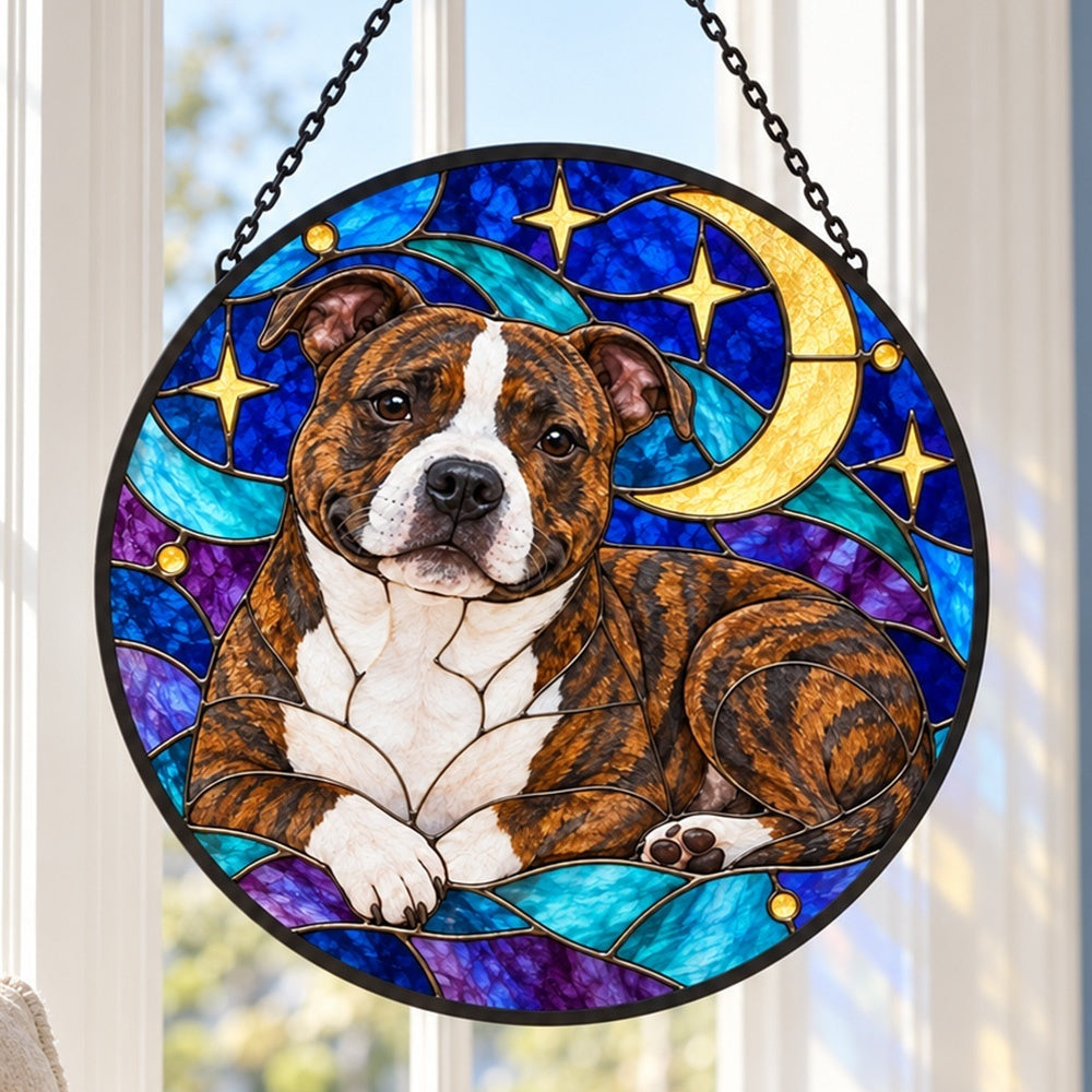 Stained Glass Suncatcher – Staffordshire Bull Terrier