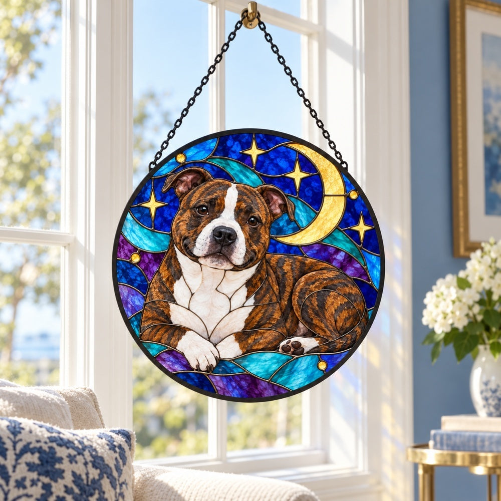 Stained Glass Suncatcher – Staffordshire Bull Terrier