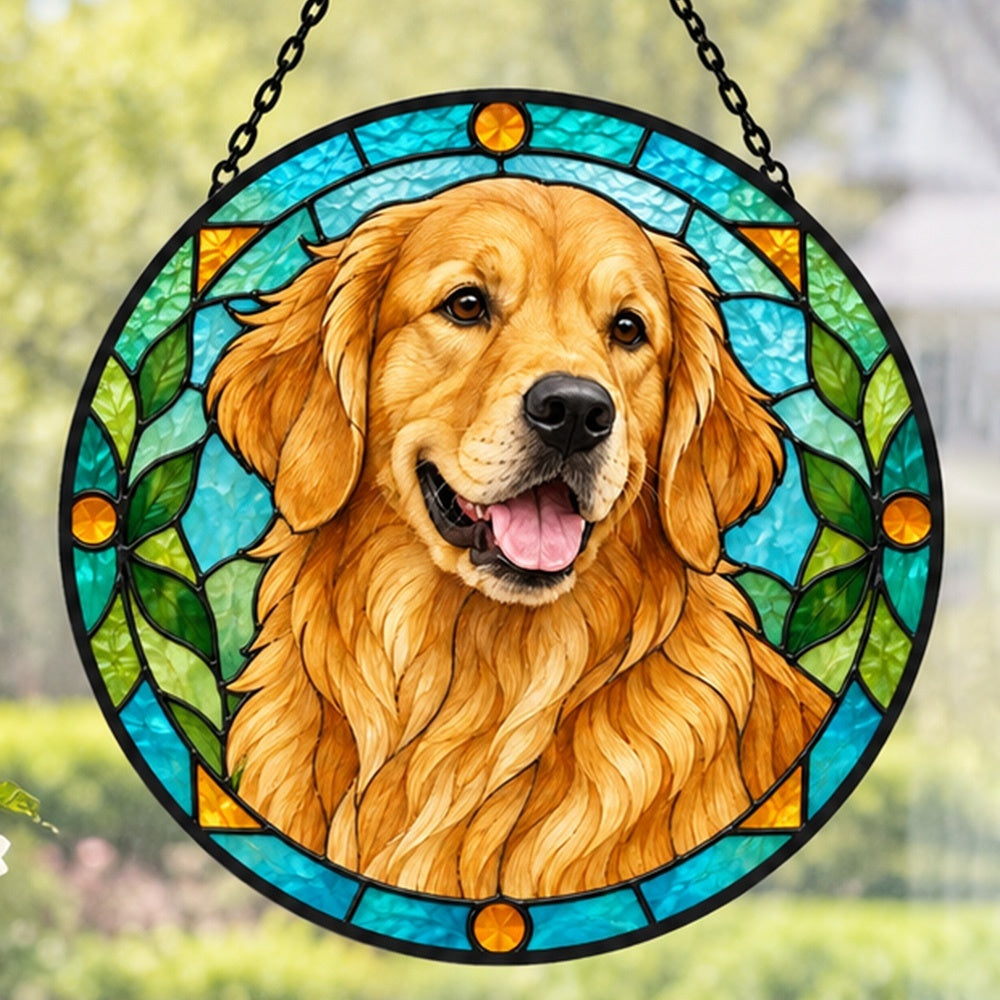Stained Glass Suncatcher – Golden Retriever