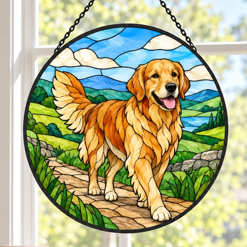 Stained Glass Suncatcher – Golden Retriever