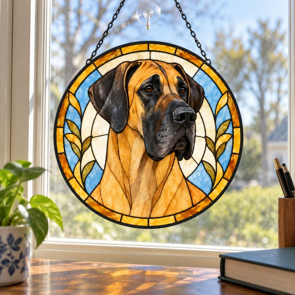 Stained Glass Suncatcher – Great Dane