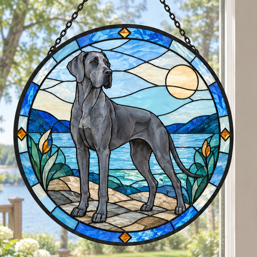 Stained Glass Suncatcher – Great Dane