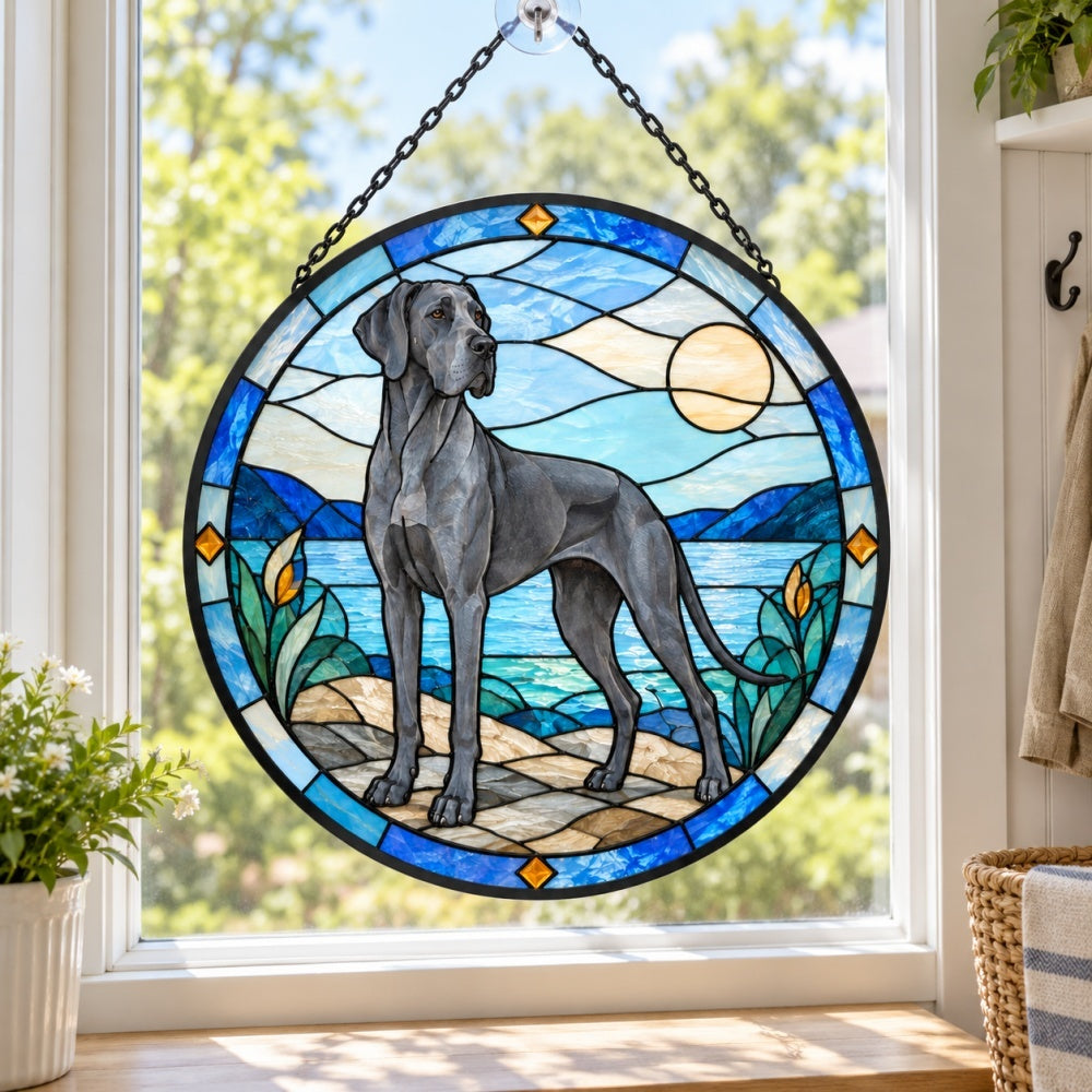 Stained Glass Suncatcher – Great Dane