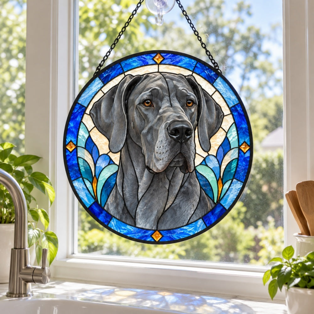 Stained Glass Suncatcher – Great Dane
