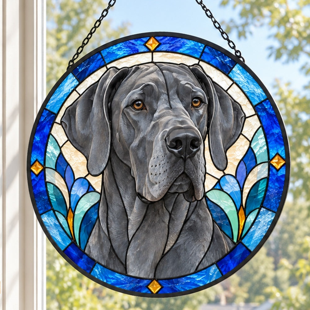 Stained Glass Suncatcher – Great Dane
