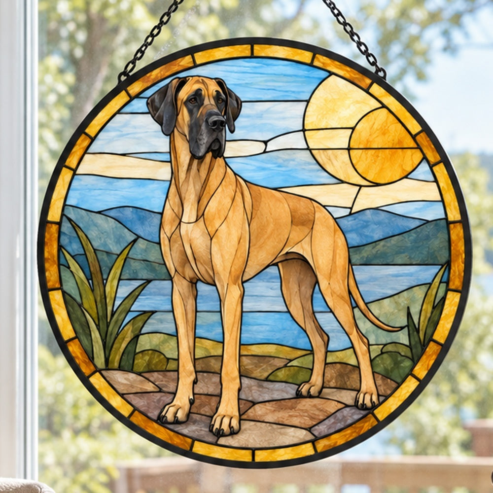 Stained Glass Suncatcher – Great Dane