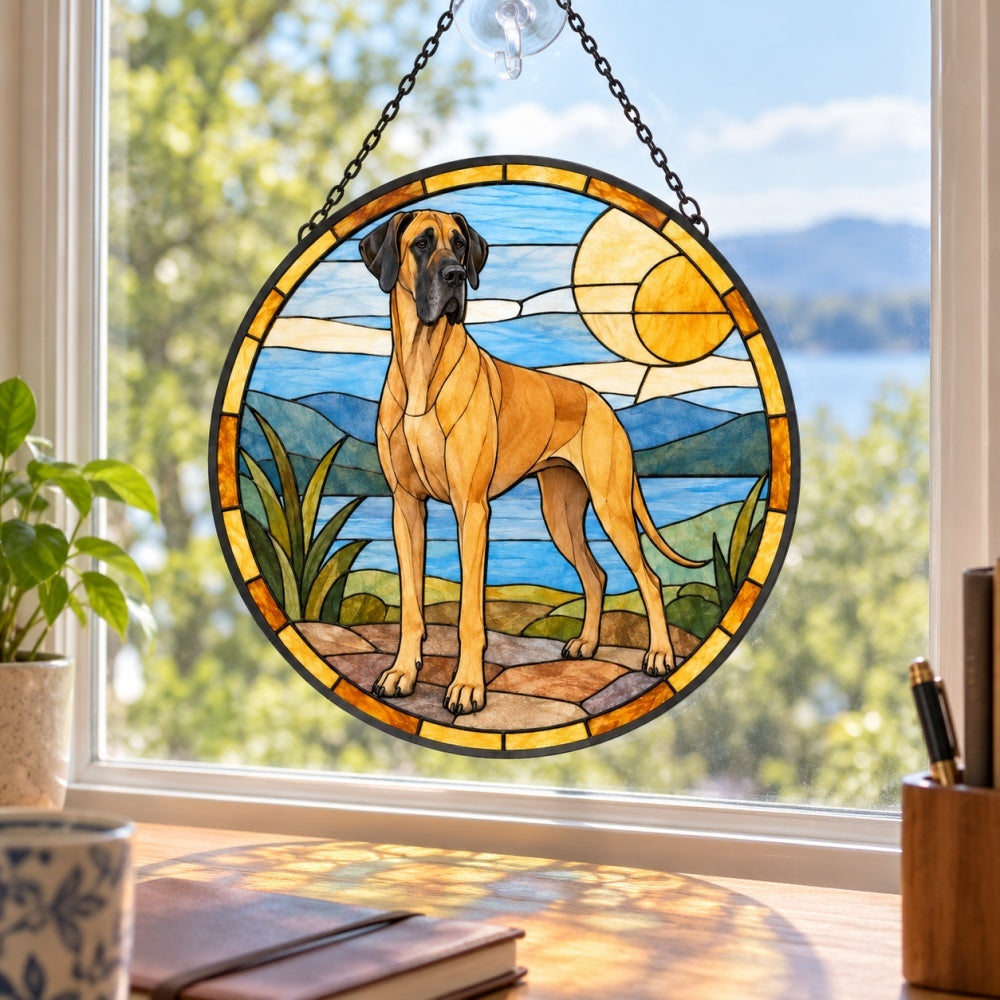 Stained Glass Suncatcher – Great Dane