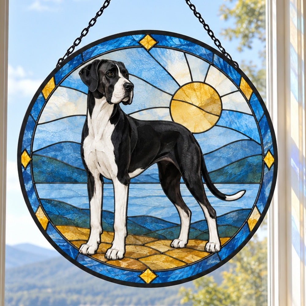 Stained Glass Suncatcher – Great Dane