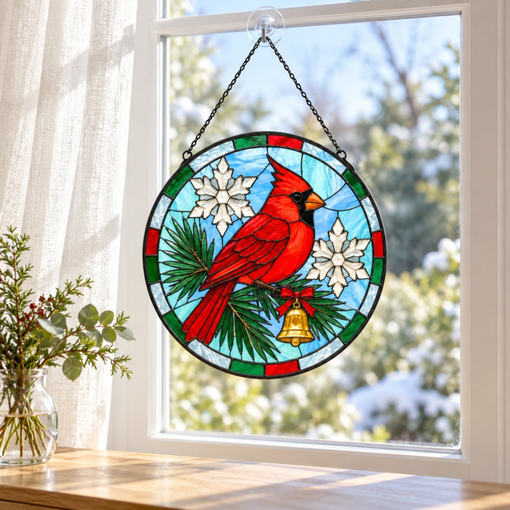 Stained Glass Suncatcher Set of 4 - Gingerbread Christmas