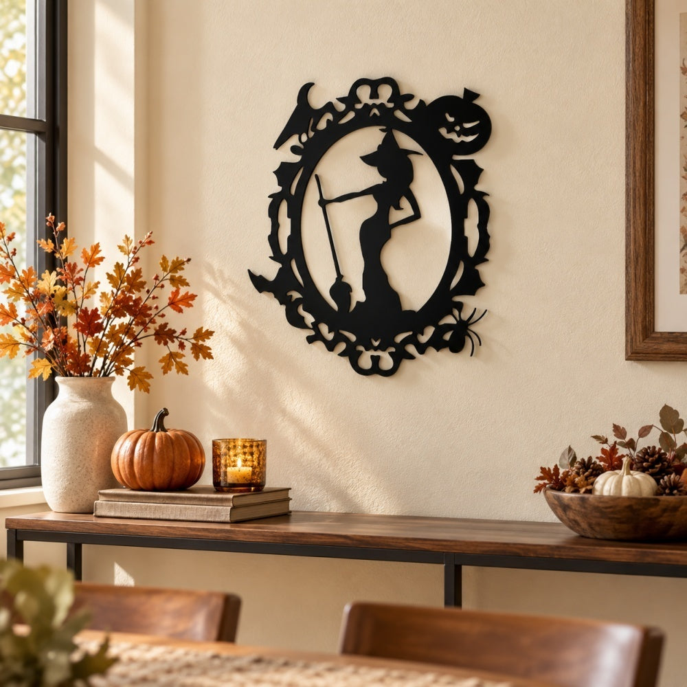 Metal Wall Art - Halloween Witch