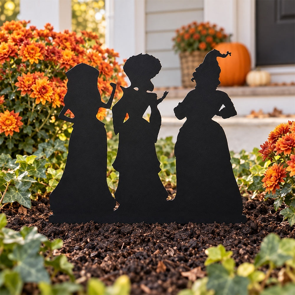 Metal Garden Stake – Halloween Three Witches