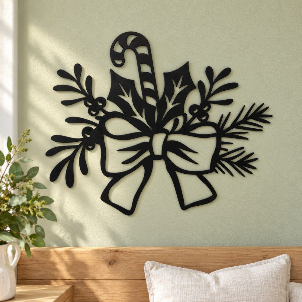 Metal Wall Art - Christmas Bow