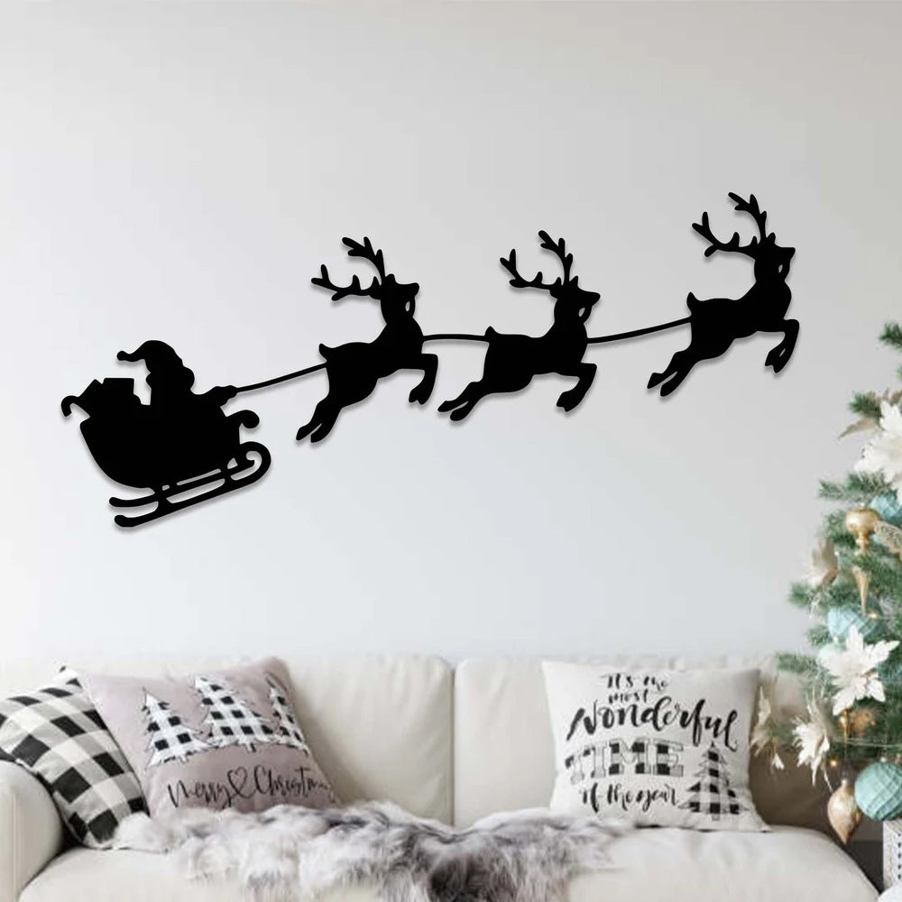 Metal Wall Art - Christmas Sleigh