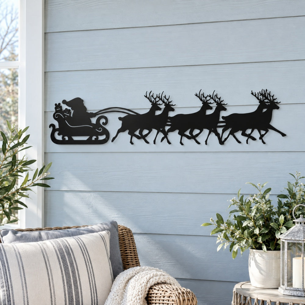 Metal Wall Art - Christmas Sleigh