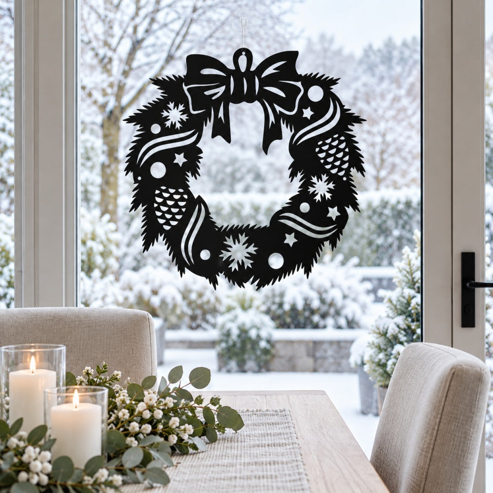 Metal Wall Art - Christmas Wreath