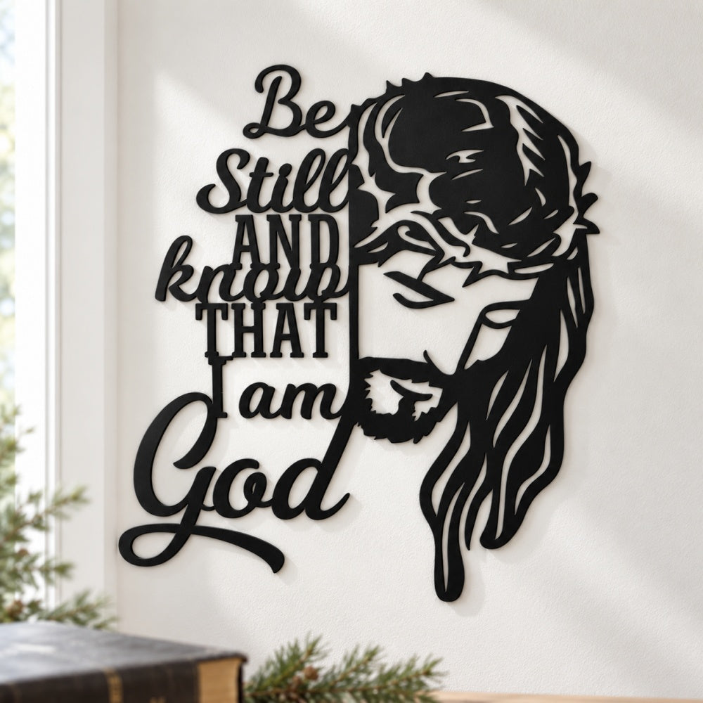 Metal Wall Art - Be Still and Know That I Am God Jesus