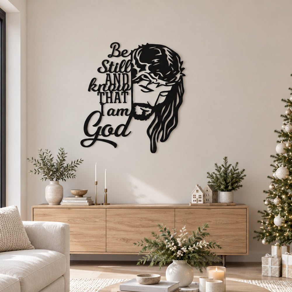 Metal Wall Art - Be Still and Know That I Am God Jesus