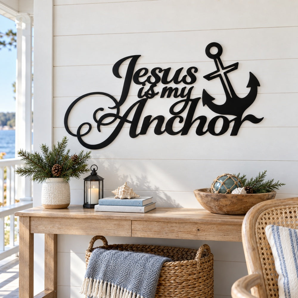 Metal Wall Art - Jesus is My Anchor