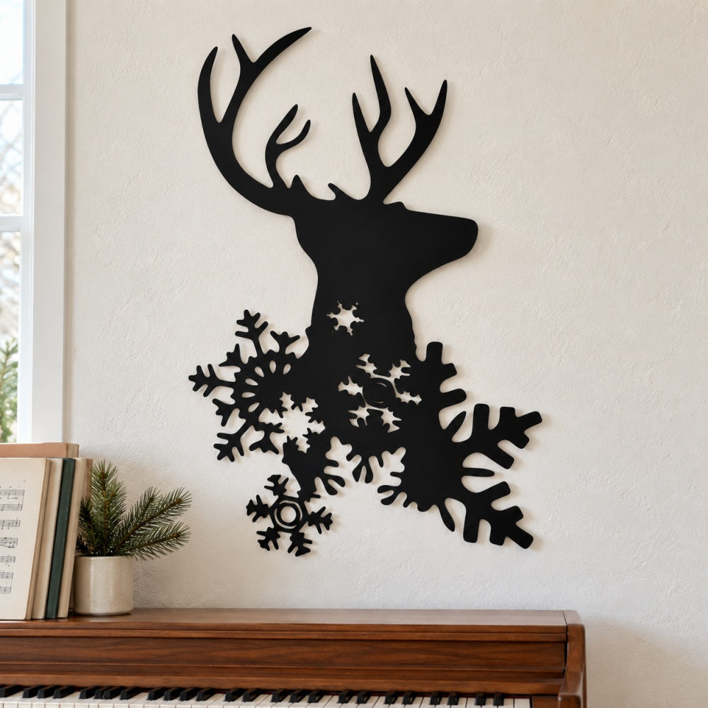 Metal Wall Art - Reindeer Head