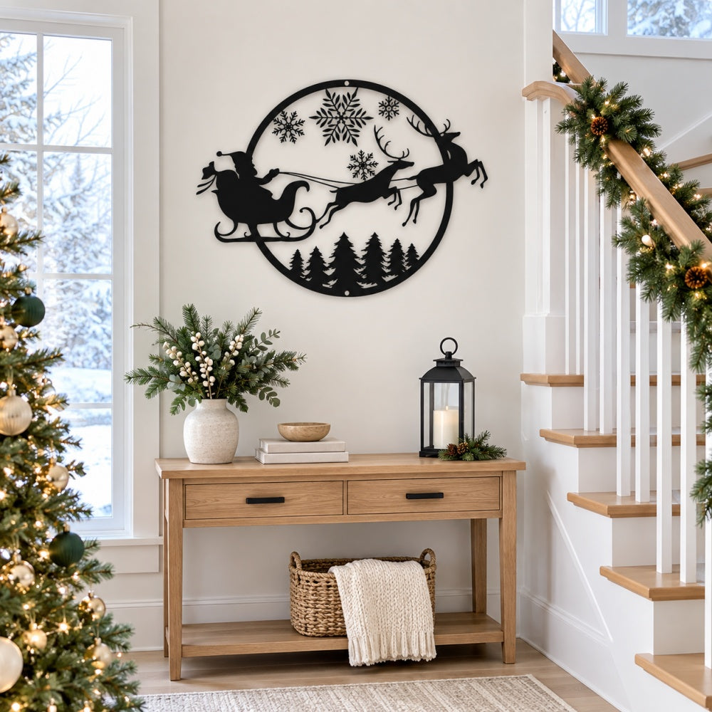 Metal Wall Art - Christmas Sleigh