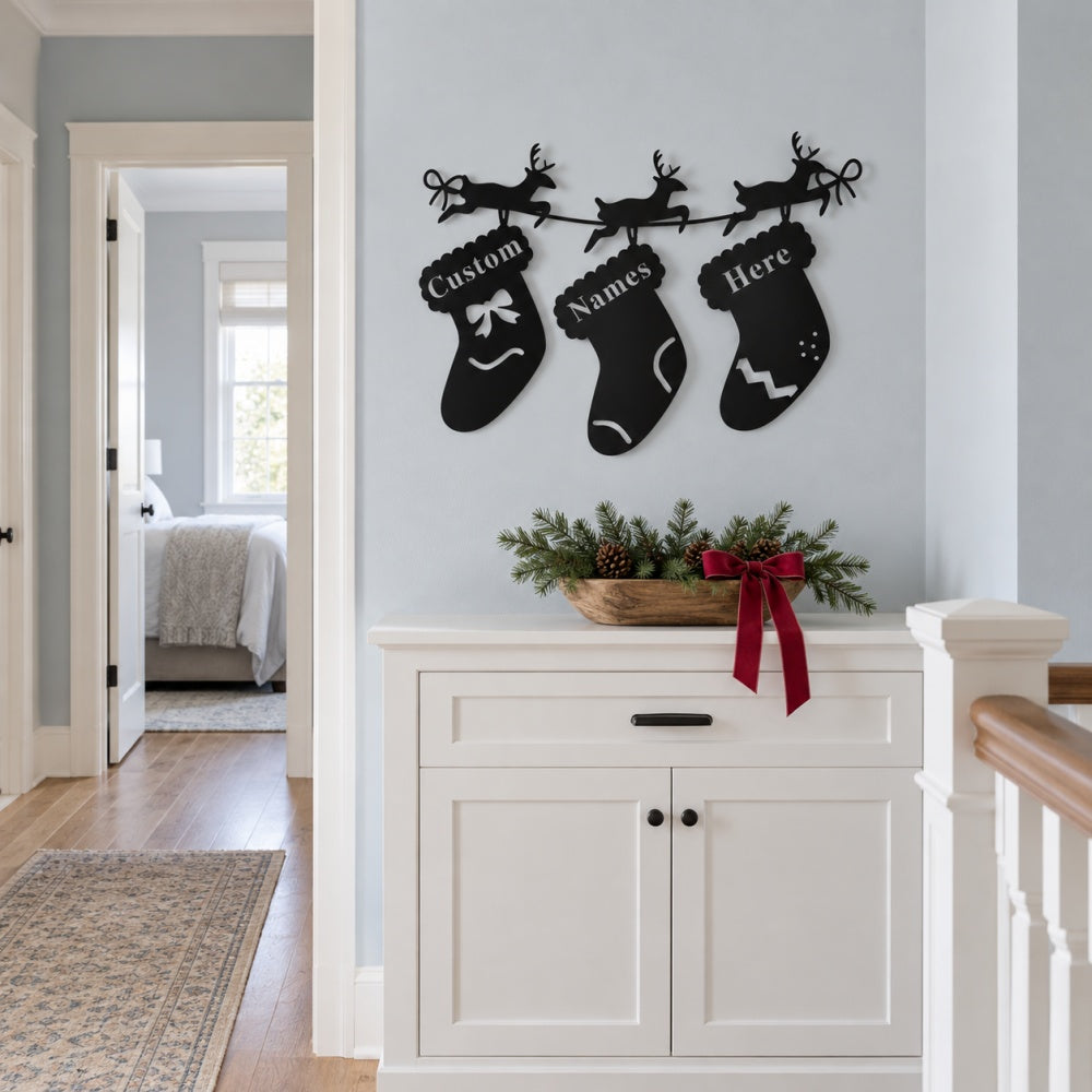 Personalized Metal Wall Art - Christmas Stocking