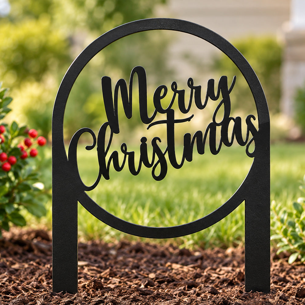 Metal Garden Stake – Merry Christmas