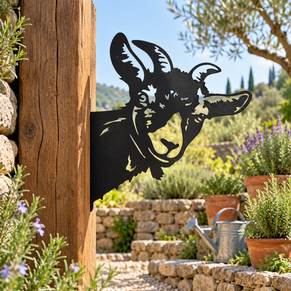 Metal Animal Fence Peekers - Goat