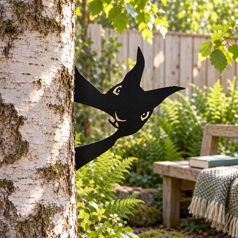 Metal Animal Fence Peekers - Squirrel