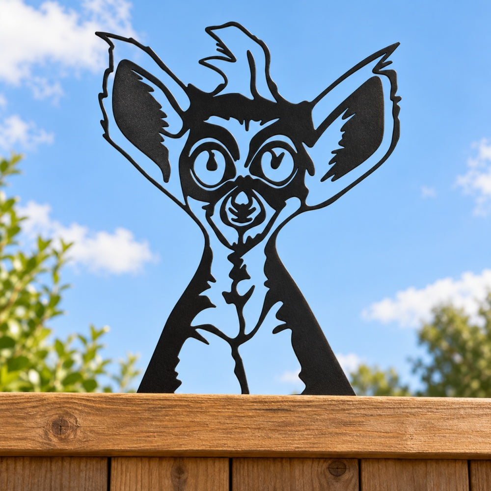 Metal Animal Fence Toppers - Bush Baby