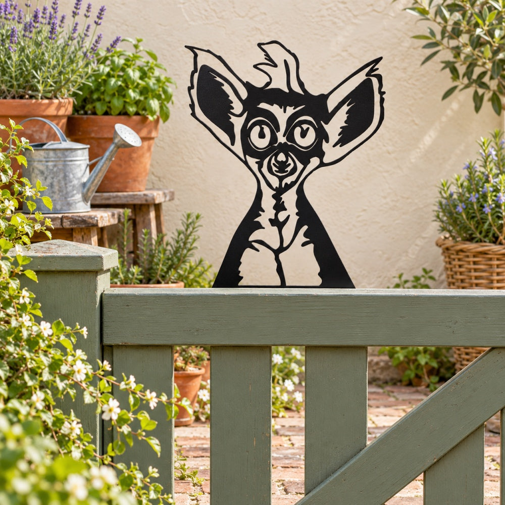 Metal Animal Fence Toppers - Bush Baby