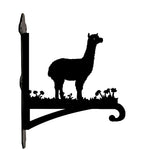 Alpaca llama metal hanging basket bracket mounted on outdoor wall for plant decoration
