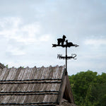 Alpacas metal weather vane with directional arrows and mounting rod, outdoor roof and garden decoration