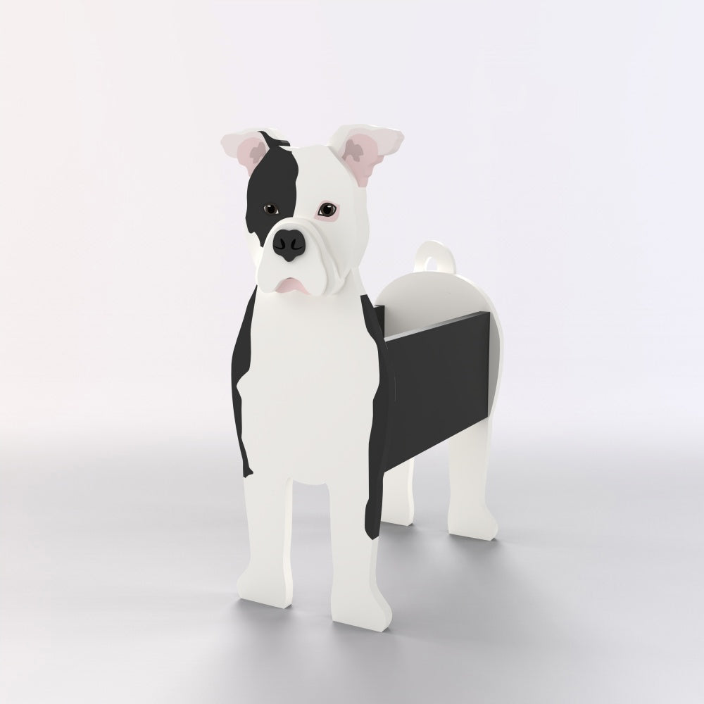 Full-body view of the American Bulldog planter
