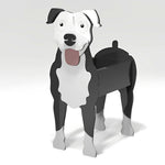 Full-body view of the American Pit Bull Terrier dog planter