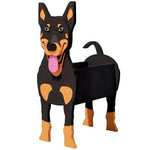 Australian Kelpie-shaped planter displayed against a white background
