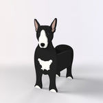 Full-body view of the Bull Terrier dog planter