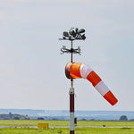 Bumble bee metal weather vane with directional arrows and mounting rod, outdoor roof and garden decoration