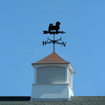 Cavapoo metal weather vane with directional arrows and mounting rod, outdoor roof and garden decoration