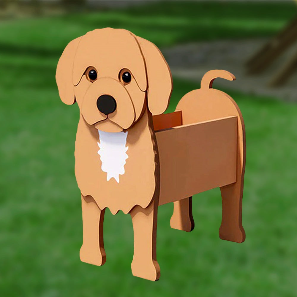 Full-body view of the Cavoodle dog planter