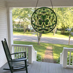 Celtic knot shamrock irish stained glass suncatcher window hanging, suitable for home and garden decoration